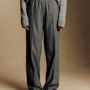 Sezane Bruce Trousers Grey Tennis Stripes - Size 2